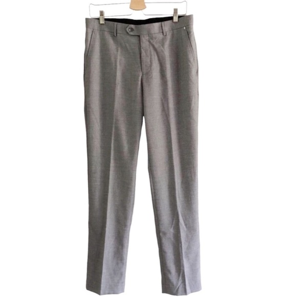 ZNTI8 Zanetti Gray Trousers Dress Slacks W33 L32 - Picture 11 of 11